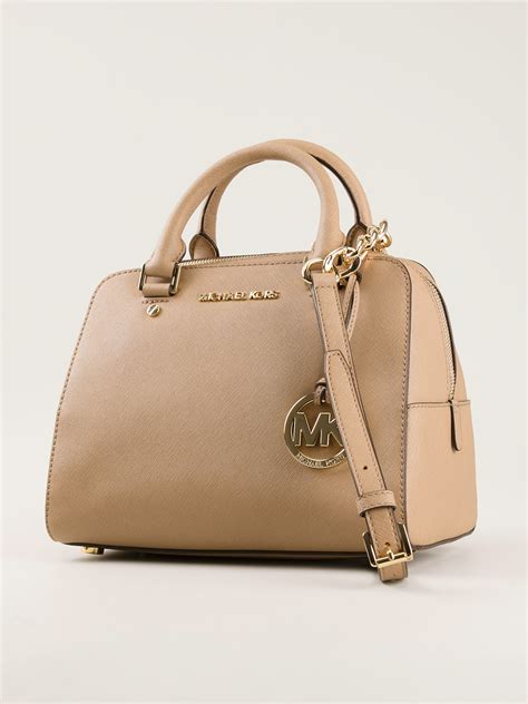 michael kors white and brown purse|michael kors small brown purse.